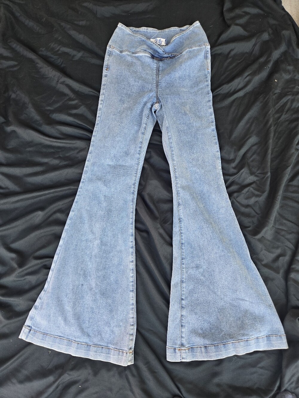 We The Free Light Wash Flared High-Rise Jeans